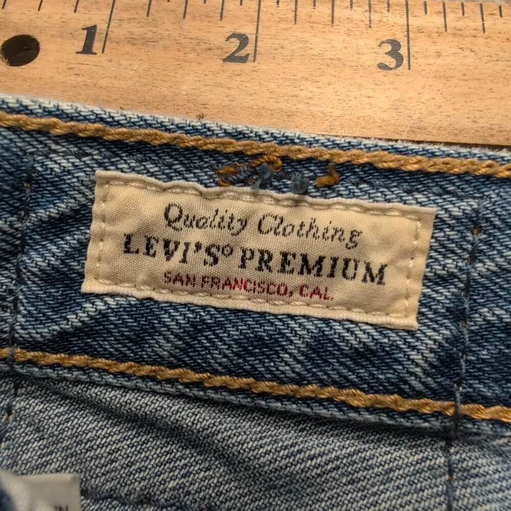 Levi's Premium 501 29x30 Men's Denim Jeans Light Blue Button Fly Straight Fit